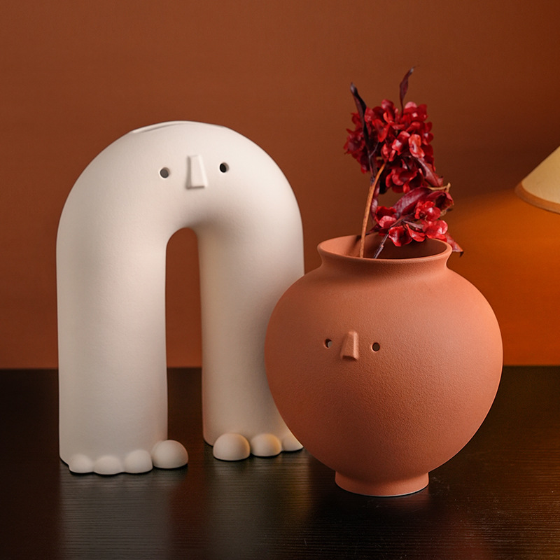 Wabi-sabi ceramic vase