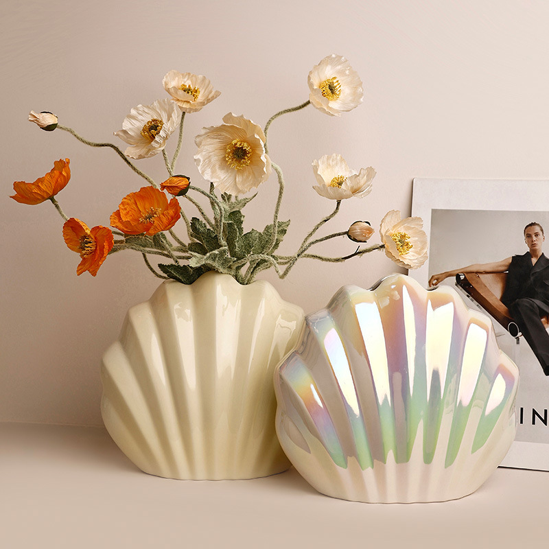 Creative shell ceramic vase