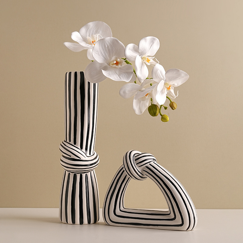 Modern Art Striped Knot Vase