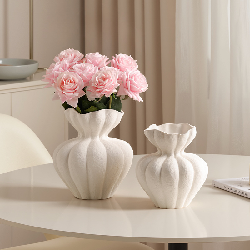 French white wabi-sabi vase