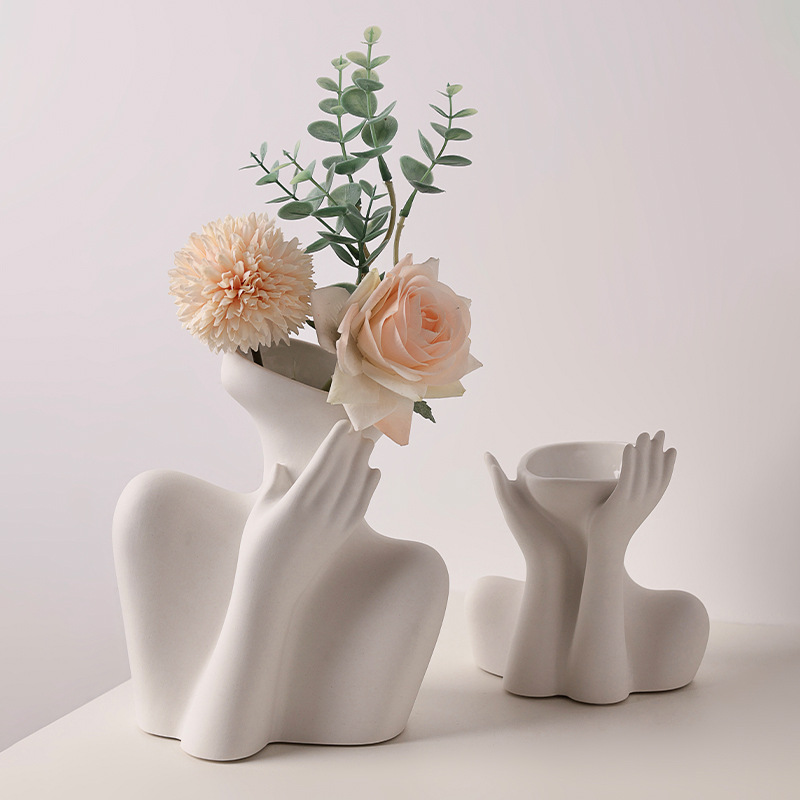 Light luxury wabi-sabi style ceramic vase