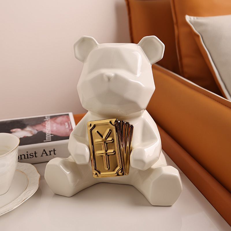 Ceramic Violent Bear Ornament